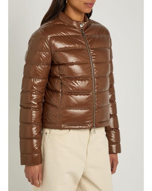 Moncler Brown 'Papillon' Down Jacket