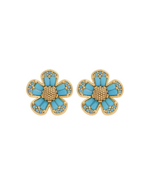 Kate Spade Blue Fleurette Stud Earrings