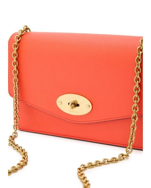 Mulberry Red Darley Small Grained Leather Cross-Body Bag