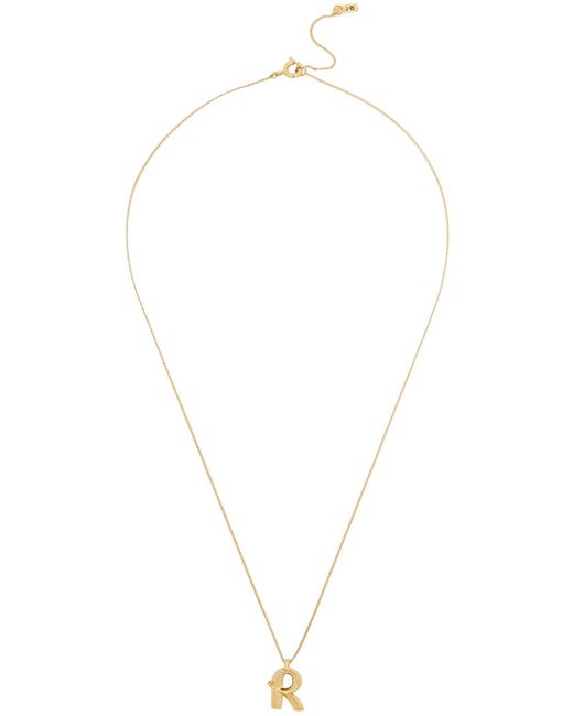 Jenny Bird R Initial 14kt -dipped Necklace in Gold (Metallic) | Lyst
