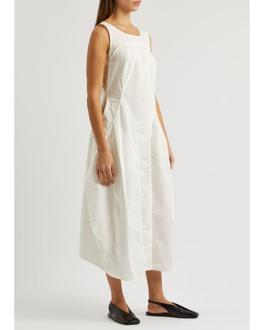 High White Other Way Cotton-Poplin Midi Dress