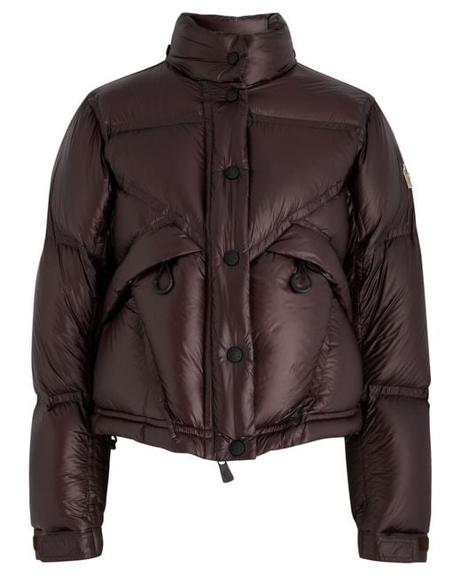 Moncler Brown Day-Namic Julier Quilted Nylon Jacket