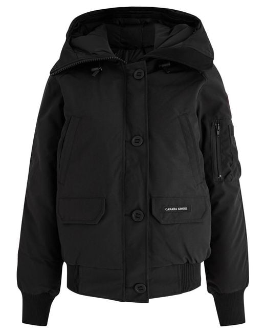 Canada Goose Black Chilliwack Hooded Shell Bomber Jacket