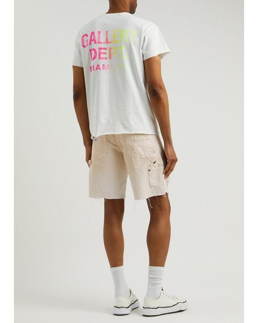 GALLERY DEPT. White Boardwalk Logo-Print Cotton T-Shirt for men