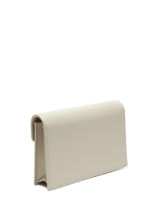Saint Laurent Natural Envelope Leather Wallet On Chain
