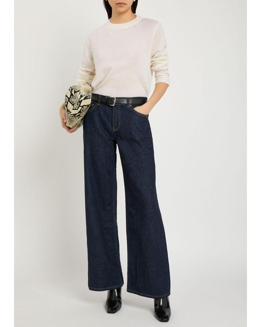 Reformation Blue Cary Wide-Leg Jeans