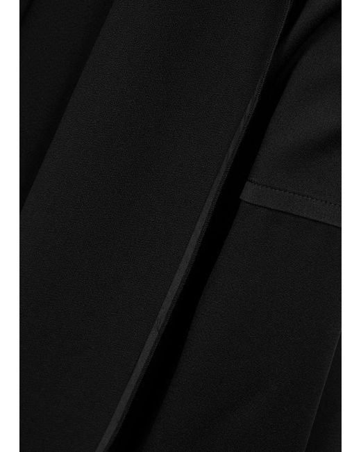 Victoria Beckham Black Trench Satin-crepe Midi Dress
