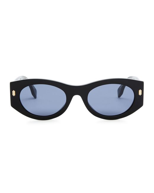 Fendi Blue Roma Oval-frame Sunglasses