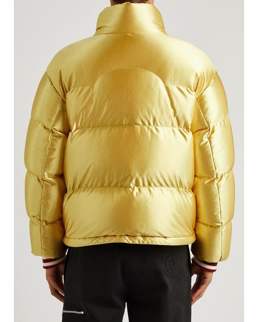 Moncler Genius Yellow 8 Moncler Palm Angels Keon Quilted Satin Jacket for men