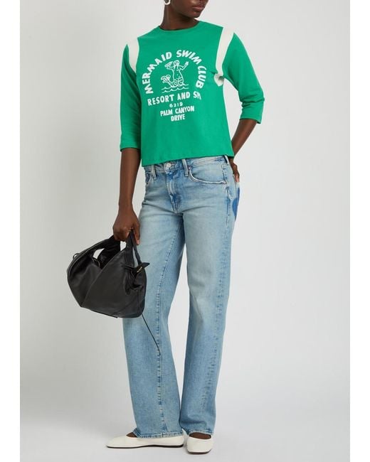 Mother Blue The Mid Rise Rambler Stretch-Denim Jeans