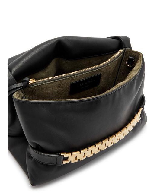Victoria Beckham Black Chain Padded Leather Pouch