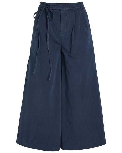 Damson Madder Blue Lotta Cropped Cotton Culottes