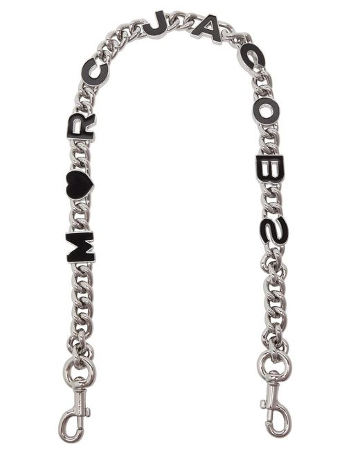 Marc Jacobs White The Heart Charm Chain Shoulder Strap