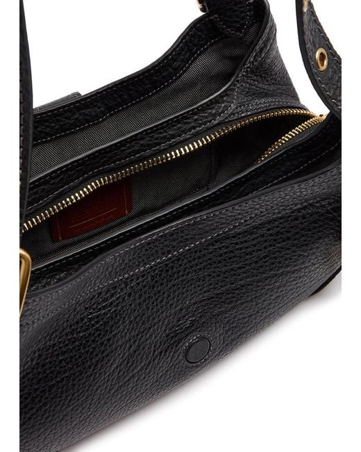COACH Black Drifter Small Grained Leather Shoulder Bag
