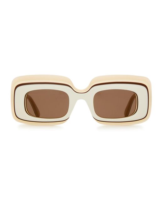 Loewe Metallic X Paula'S Ibiza Layered Rectangle-Frame Sunglasses for men