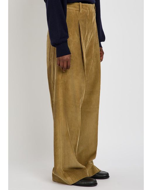 Rohe Natural Wide-Leg Corduroy Trousers