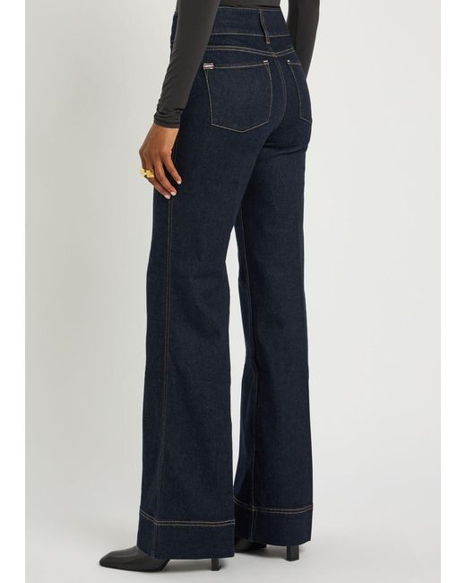 Alice + Olivia Blue Perfect Wide-Leg Jeans