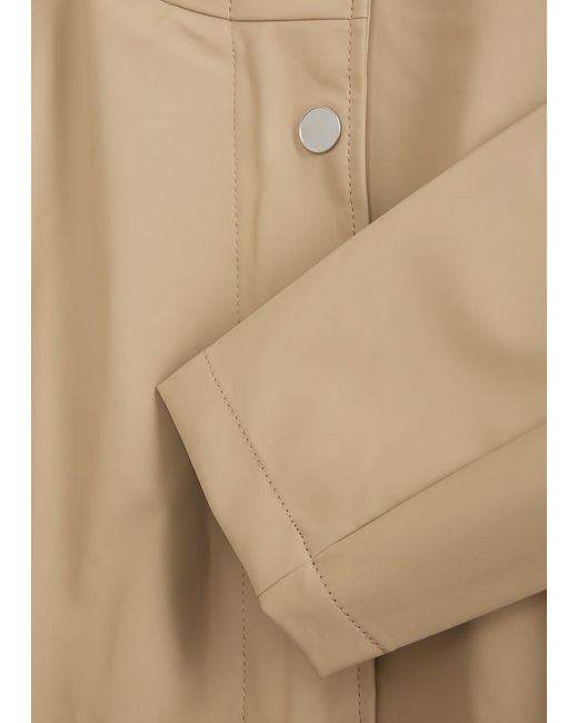 Rains Natural Belted Hooded Rubberised Jacket
