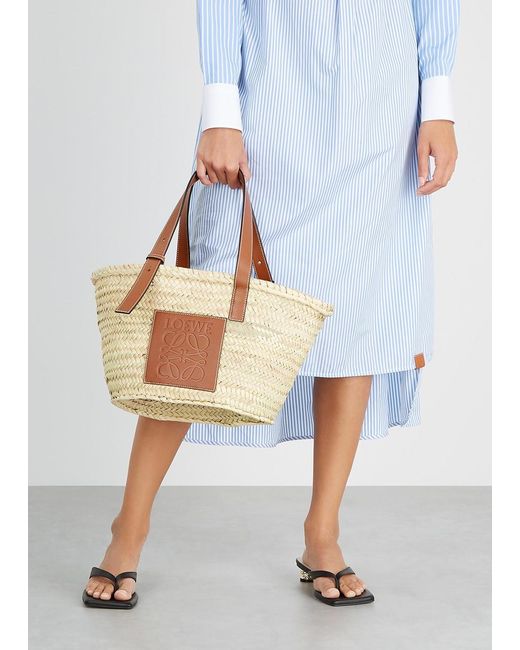 Loewe raffia basket top