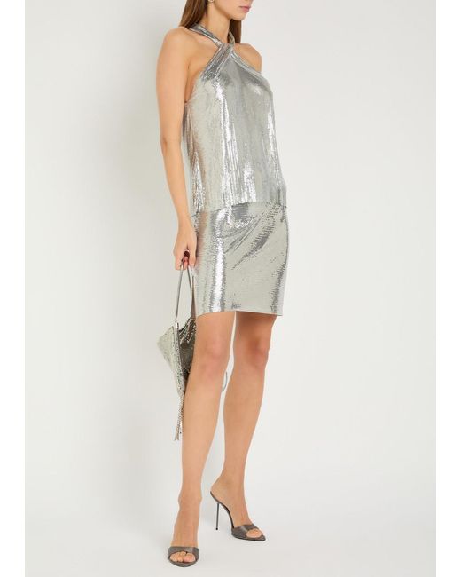 Rabanne Gray Chainmail Mini Skirt
