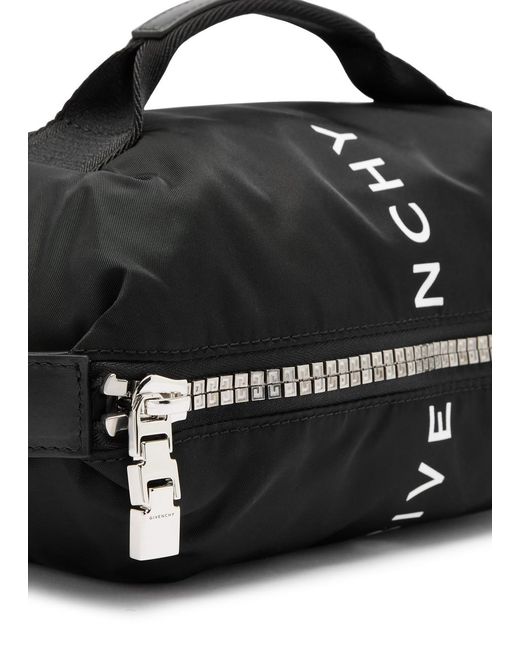 Givenchy Black G-Zip Logo-Print Nylon Belt Bag for men