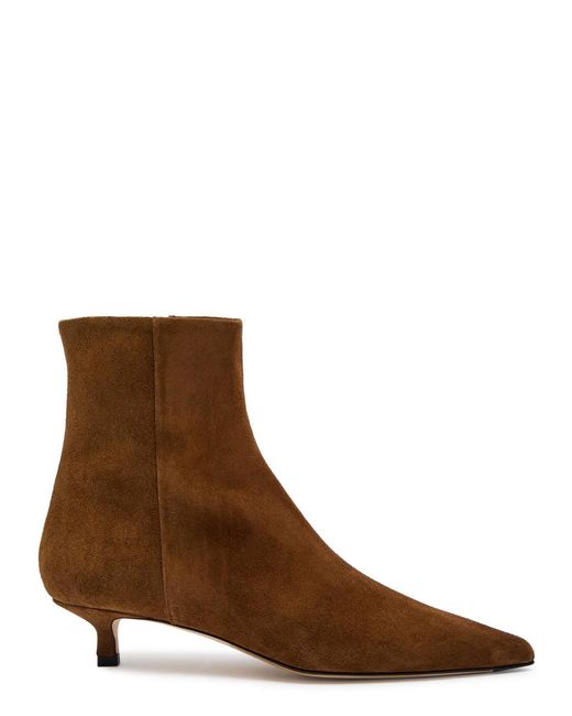 Aeyde Brown Sofia 40 Suede Ankle Boots