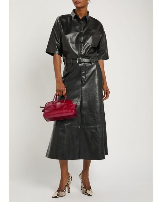 Citizens of Humanity Black Frances Faux Leather Shirt