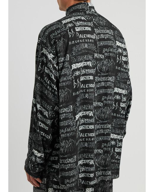 Balenciaga Black Diy Metal Printed Shirt for men