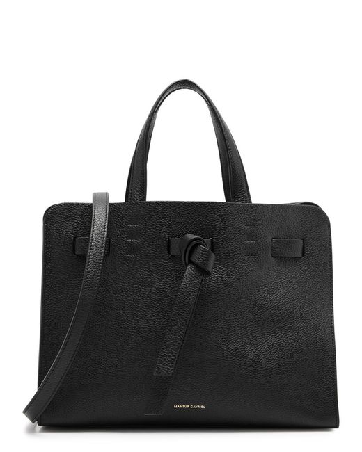 Mansur Gavriel Black Sun Leather Top Handle Bag