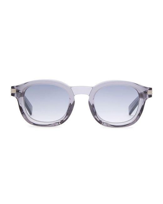 Zegna Gray Aurora I Round-Frame Sunglasses for men