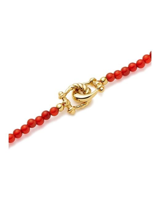 Missoma White Lunar New Year Horseshoe Beaded Bracelet