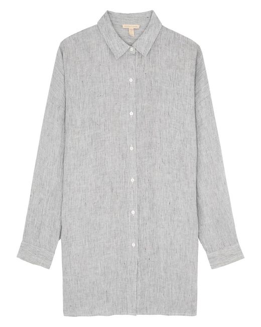 Eileen Fisher Gray Linen Shirt
