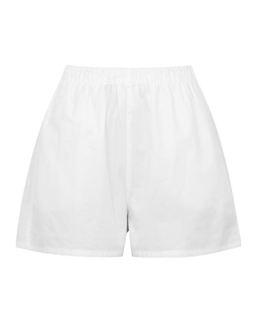 COLORFUL STANDARD White Cotton-Twill Shorts