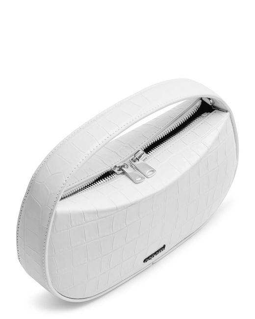 Coperni White Croco Swipe Sound Mini Leather Top Handle Bag
