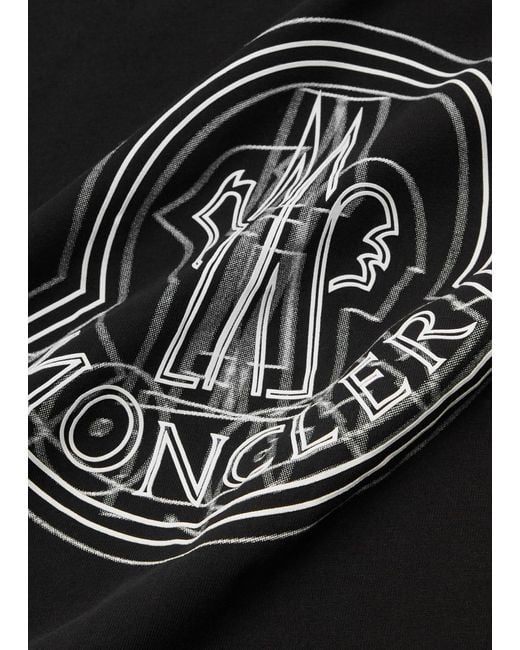 Moncler Black Logo Cotton T-Shirt for men