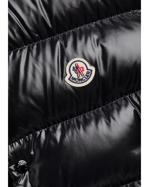 Moncler Black Tibb Quilted Glossed-Shell Gilet for men
