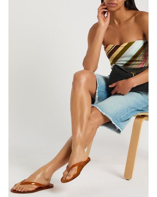 Ancient Greek Sandals Brown Jelly Flip Flops