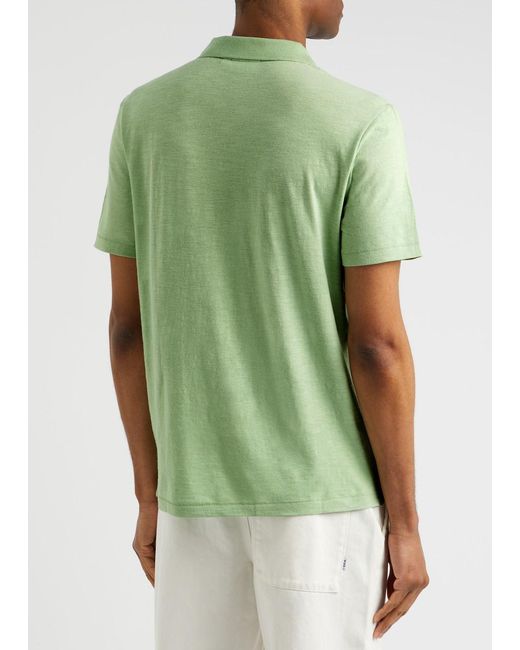 Calvin Klein Green Logo Cotton-Blend Polo Shirt for men