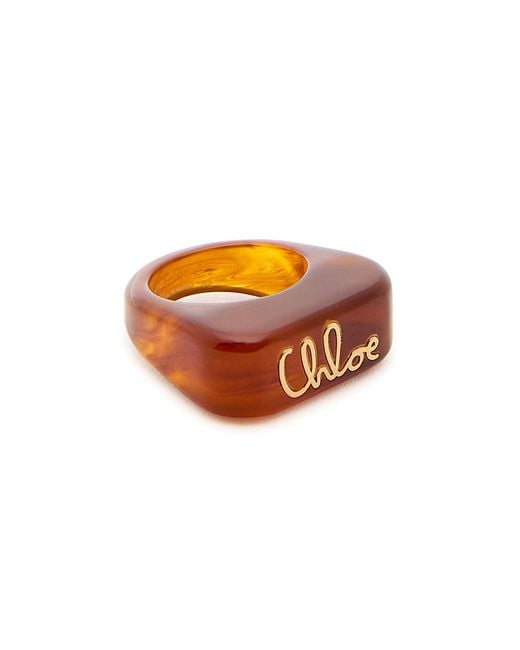 Chloé Orange The Chloé Plage Resin Ring
