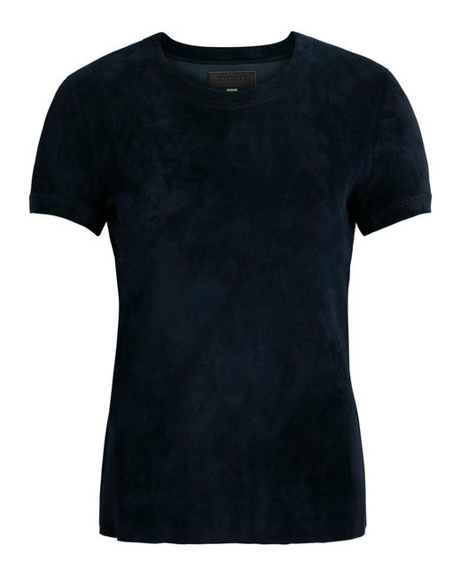 Stouls Black 05 Stretch-Suede T-Shirt
