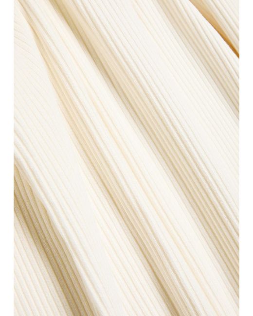 Citizens of Humanity White Bina Ribbed Stretch-Jersey Top