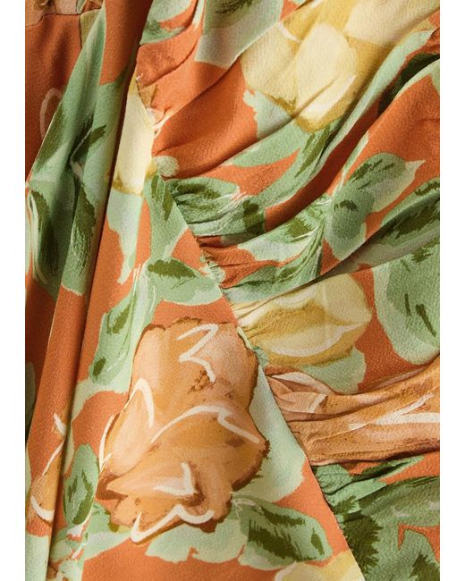Kitri Metallic Velma Floral-Print Maxi Dress