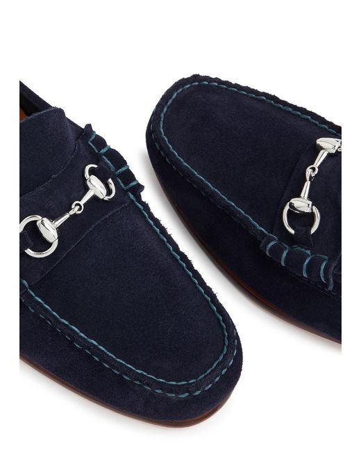G.H.BASS Blue G. H Bass & Co Weejun Palm Springs Suede Loafers for men