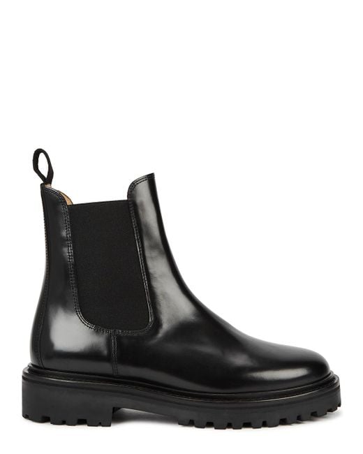 Isabel Marant Castay Black Leather Chelsea Boots | Lyst