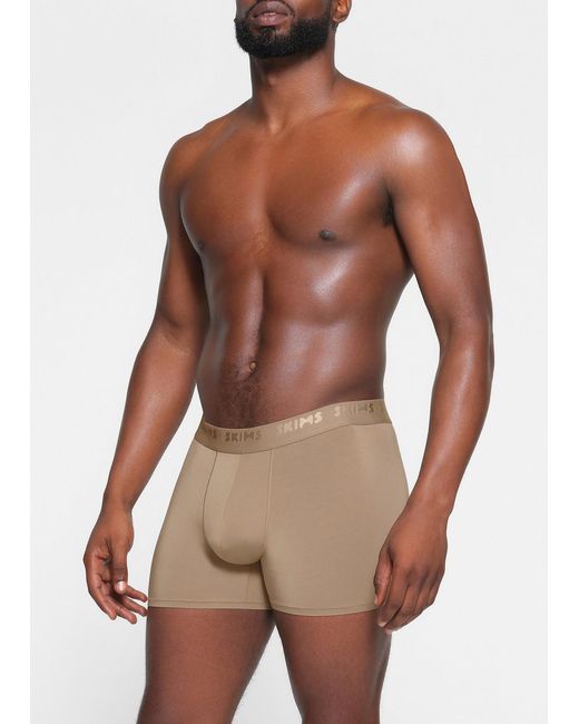 Skims Brown Stretch-Cotton Boxer Briefs for men