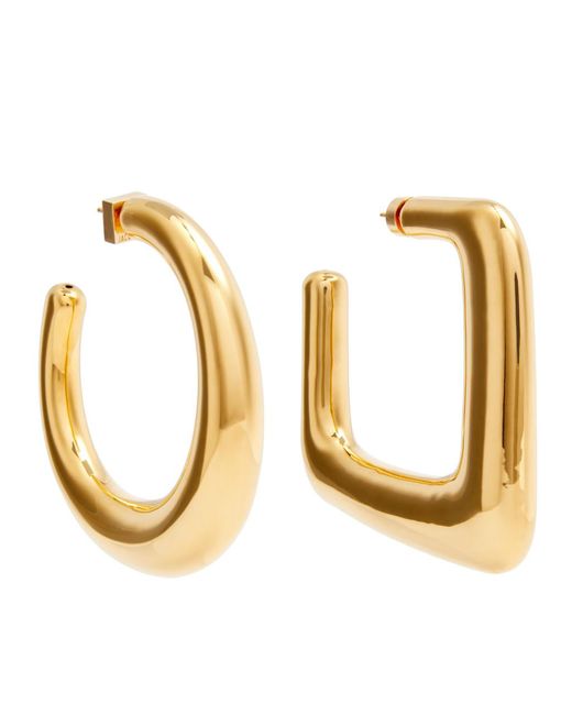 Jacquemus Metallic Les Grandes Croles Ovalo Hoop Earrings