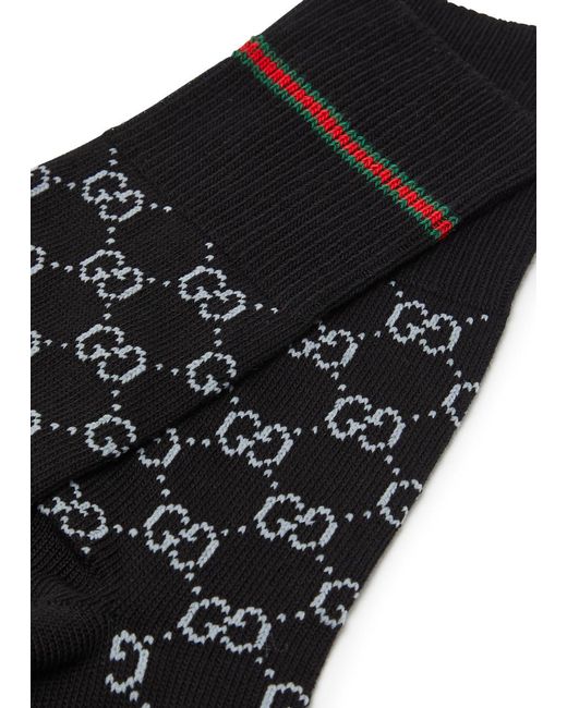 Gucci Black GG Cotton Blend Socks for men