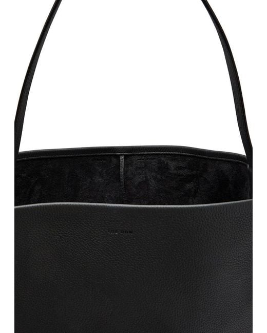 The Row Black Park Large Grained Leather Tote