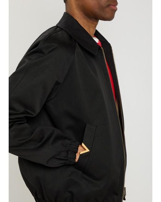 Valentino Garavani Black Vlogo Cotton Jacket for men