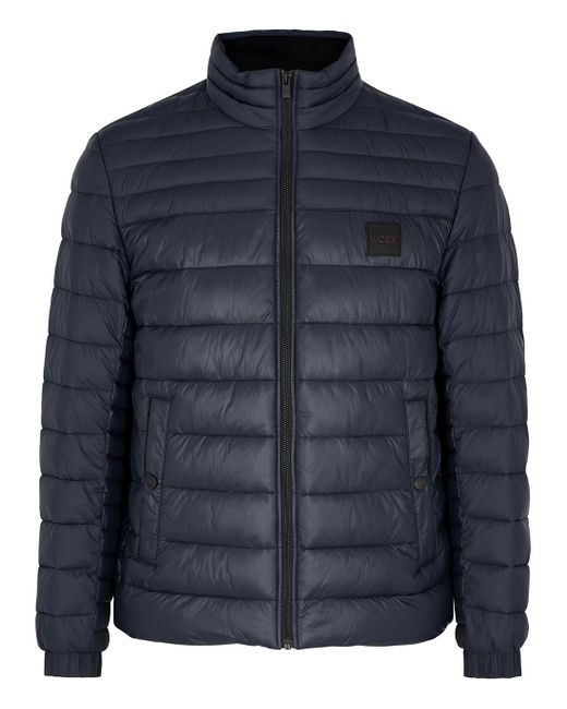 BOSS by HUGO BOSS Quilted Shell Jacket in Blue for Men Lyst
